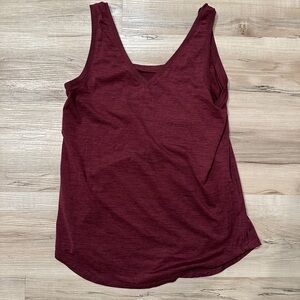 V-Neck Burgundy Tank Top